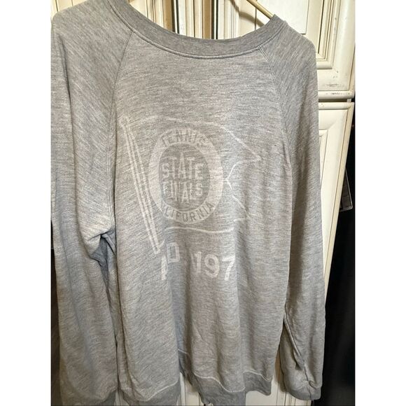 Retrobrand Women's State Finals Graphic Oversized Pullover Sweatshirt Gray Large - Picture 11 of 15
